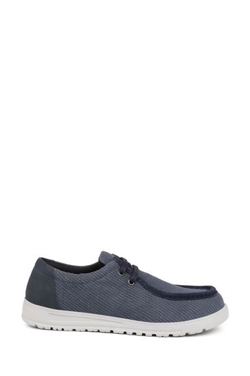 Pavers Blue Lightweight Lace-Up Boat Shoes