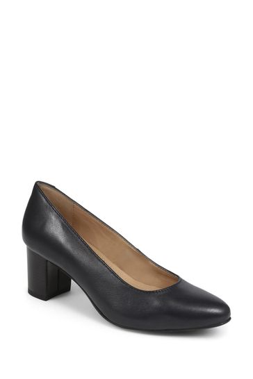 Buy Pavers Navy Pavers Heeled Leather Court Shoes from Next Denmark
