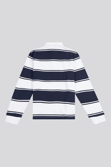 Buy U.S. Polo Assn. Boys Striped Rugby White Shirt from Next Bahrain