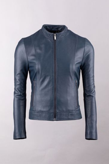 Lakeland Leather Blue Anthorn Leather Jacket