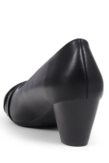 Buy Pavers Black Pavers Low Heeled Court Shoes from Next Bahrain