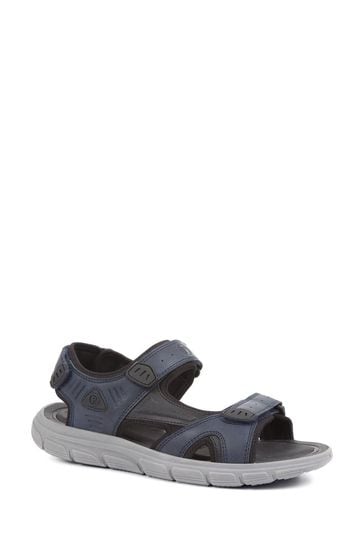 Pavers Blue Pavers Wide Fit Adjustable Brown Sandals