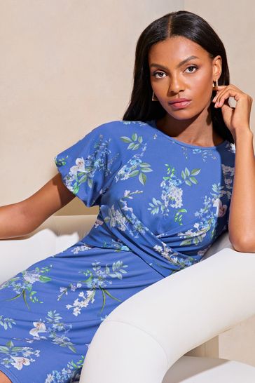 Lipsy blue floral dress on sale