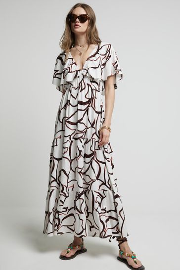 Maxi frill dress cheap