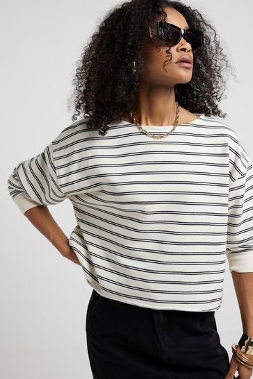 River island white sweatshirt store