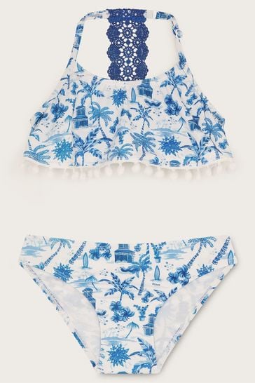 Monsoon Blue Resort Print Bikini Set