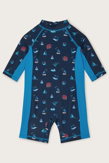 Monsoon Blue Baby Sailboats Swimsuit