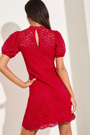 Lipsy lace top skater dress store