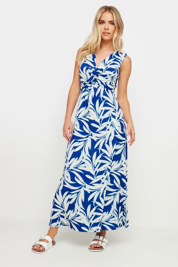 Buy M Co Blue Petite Twist Front Maxi Dress from Next Bahrain