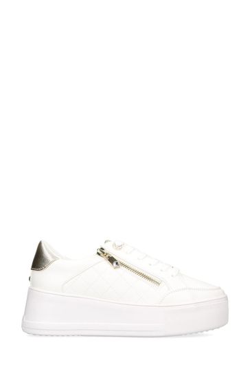 Carvela gold trainers discount