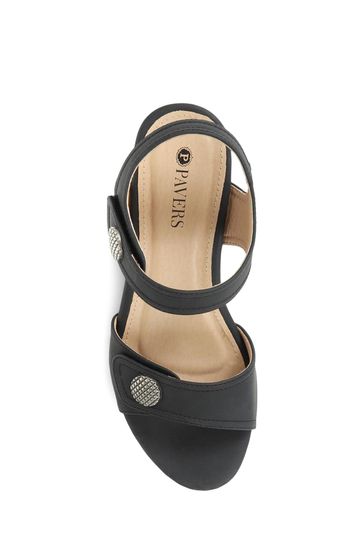 Buy Pavers Black Pavers Strappy Heeled Sandals from Next Bahrain