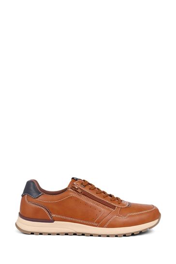 Pavers Lace-Up Brown Trainers