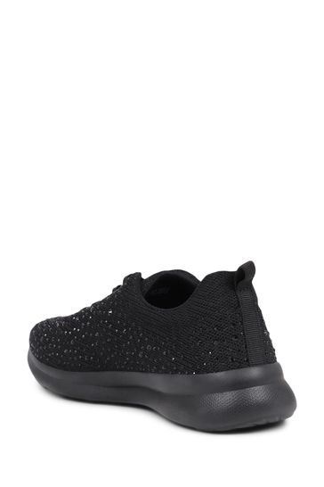 Memory foam black trainers sale