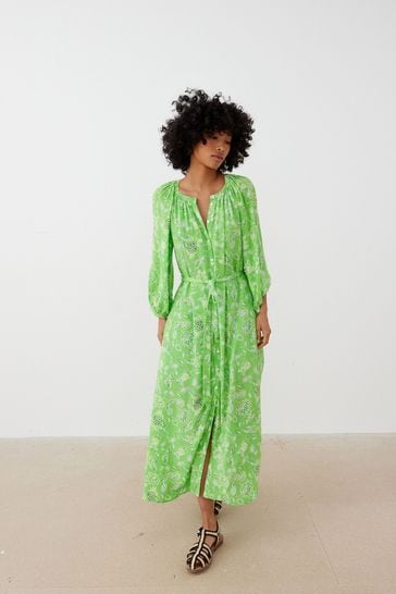 Buy Oliver Bonas Green Paisley Floral Midi Dress from Next Bahrain