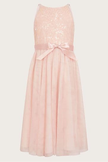 Monsoon Pink Lacey Sequin Truth Dress