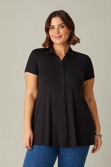 Live Unlimited Relaxed Curve Jersey Black Shirt