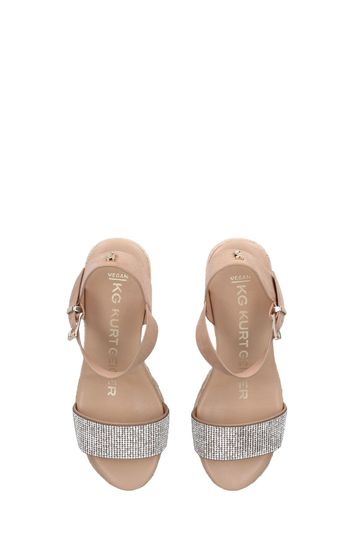 Buy KG Kurt Geiger Silver Chrome Paisley Bling Sandals from Next Bahrain