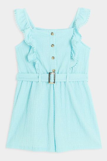 Buy River Island Blue Girls Belted Frill Playsuit from the Next UK online shop