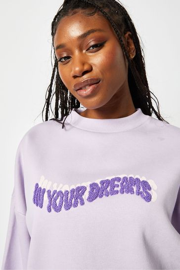 Buy Skinnydip Oversized Purple In Your Dreams Sweatshirt from Next Ireland