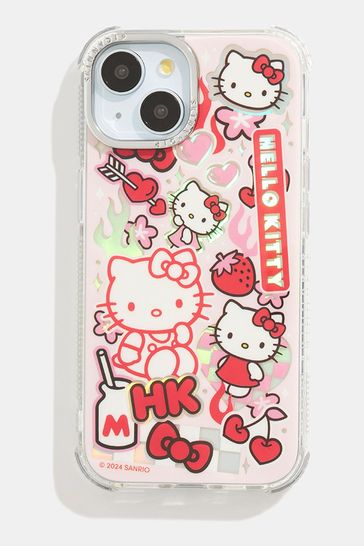 Skinnydip Pink Hello Kitty x Holo Sticker iPhone Shock CaseiPhone 13 Case