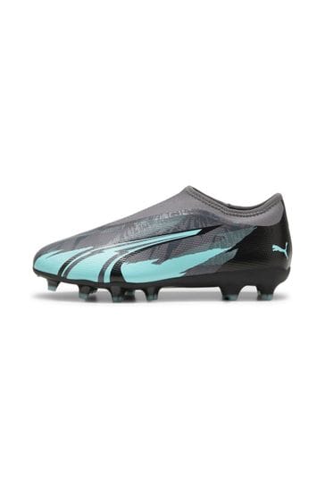 Puma Grey Ultra Match Rush Football Laceless FG AG Boots