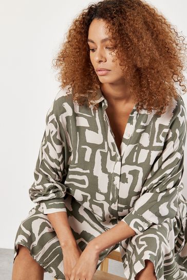 Geo shirt dress store