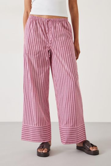 Pink striped trousers sale