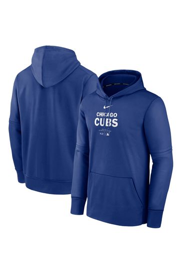 Fanatics Blue Chicago Cubs Authentic Therma Fleece Hoodie