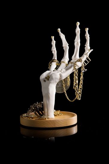 Skeleton hand jewellery tidy store