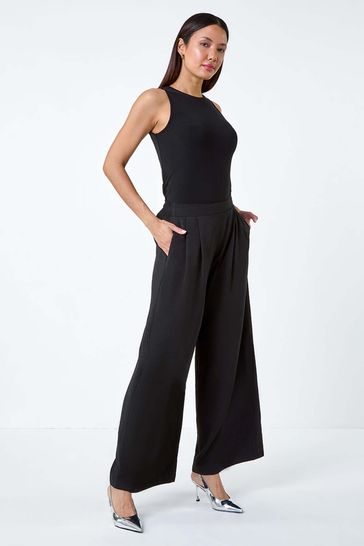 Buy Dusk Plain Wide Leg Trousers from the Laura Ashley online shop