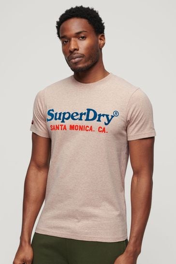 Superdry Nude Venue Duo Logo T-Shirt