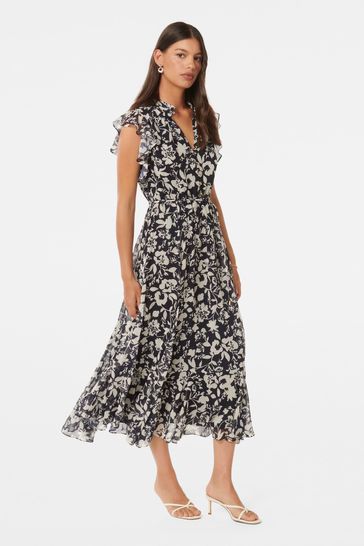 Forever New Maxine Ruffle Sleeves Midi Dress