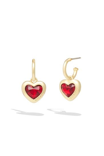 Coach heart earrings store