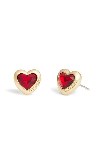 Coach heart earrings shop
