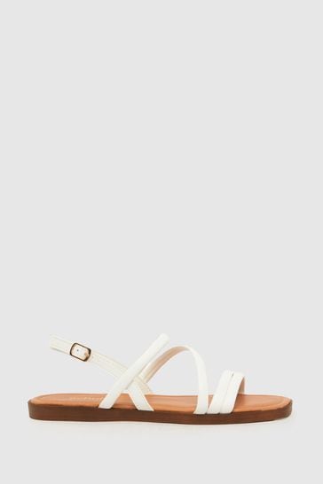 Schuh Tiffany Strappy White Sandals
