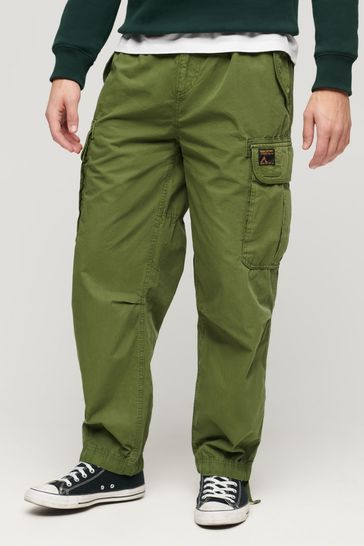 Superdry Green Baggy Parachute Joggers