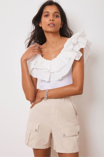 Cotton velvet shorts