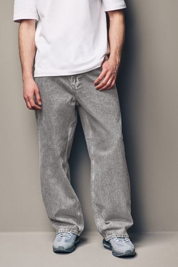 Grey Loose Fit Baggy Jeans