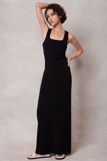 Jersey tube skirt maxi top