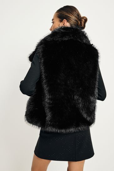Laura ashley fur gilet deals