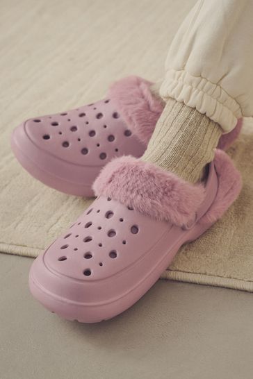 Fur lined clogs women's on sale