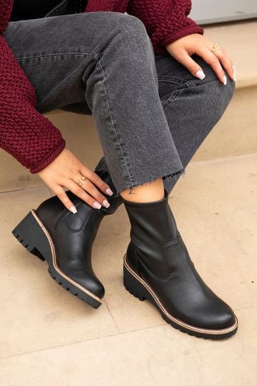 Asos design evaline leather ankle boots shop