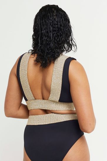 Buy River Island Fuller Bust Elastic Buckle Bikini Top from the Laura Ashley online shop