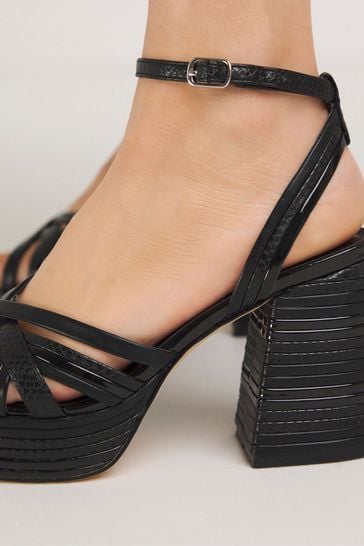 Black wide fit platform heels hot sale