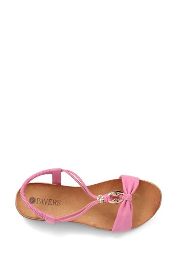 Buy Pavers Pink Pavers Flat Strappy Sandals from Next Cyprus