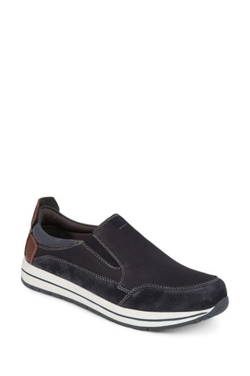 Pavers Navy Blue Pavers Slip-On Trainers