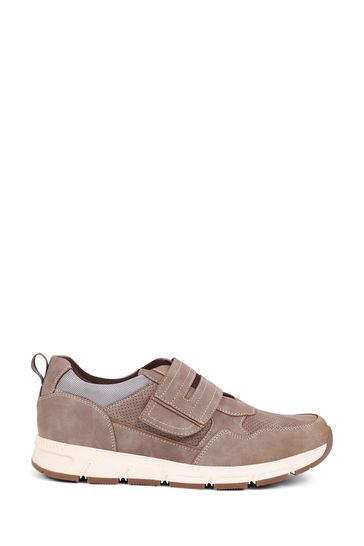 Pavers Touch-Fasten Brown Trainers