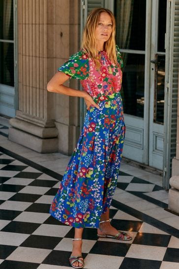 Buy Boden Liv Pleat Detail Midi Dress from the Laura Ashley online shop