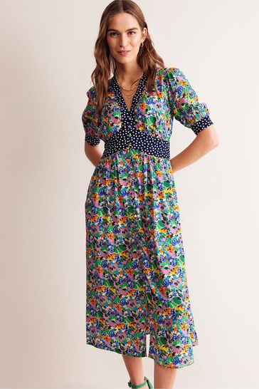 Boden Blue Elsa Midi Tea Dress