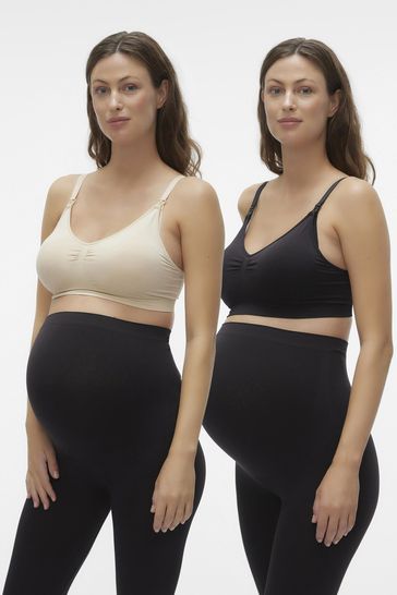 Buy Mamalicious Black Marernity Nursing Bras 2 Pack from Next Bahrain